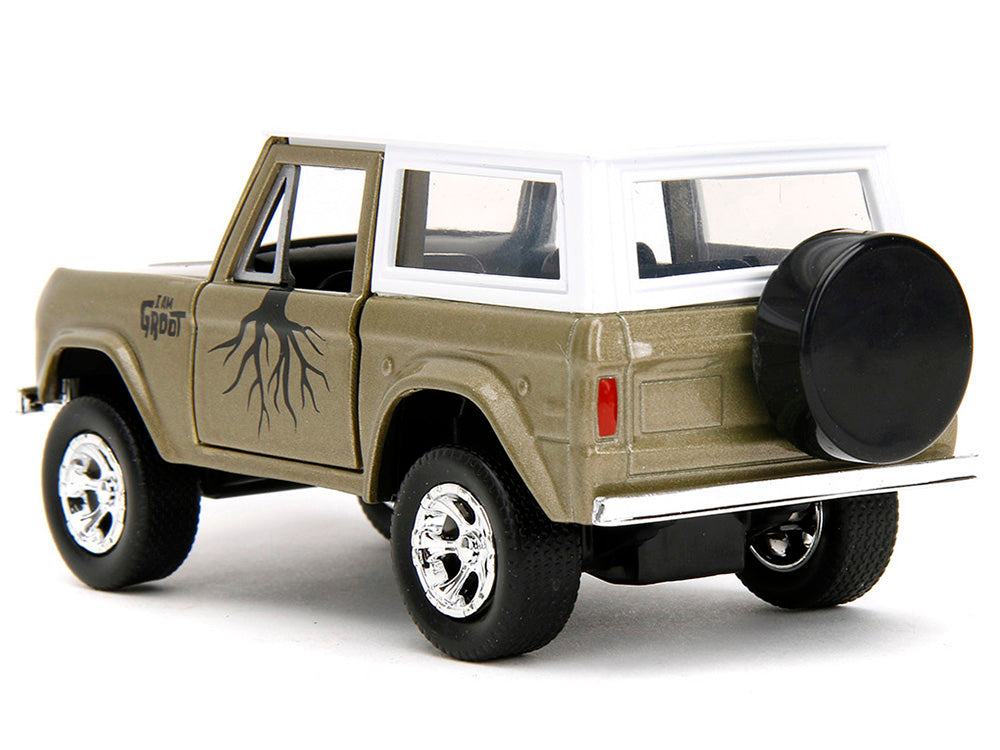 1973 Ford Bronco "Groot" Gold Metallic with White Top "Guardians of the Galaxy" "Hollywood Rides" Series 1/32 Diecast Car Mod