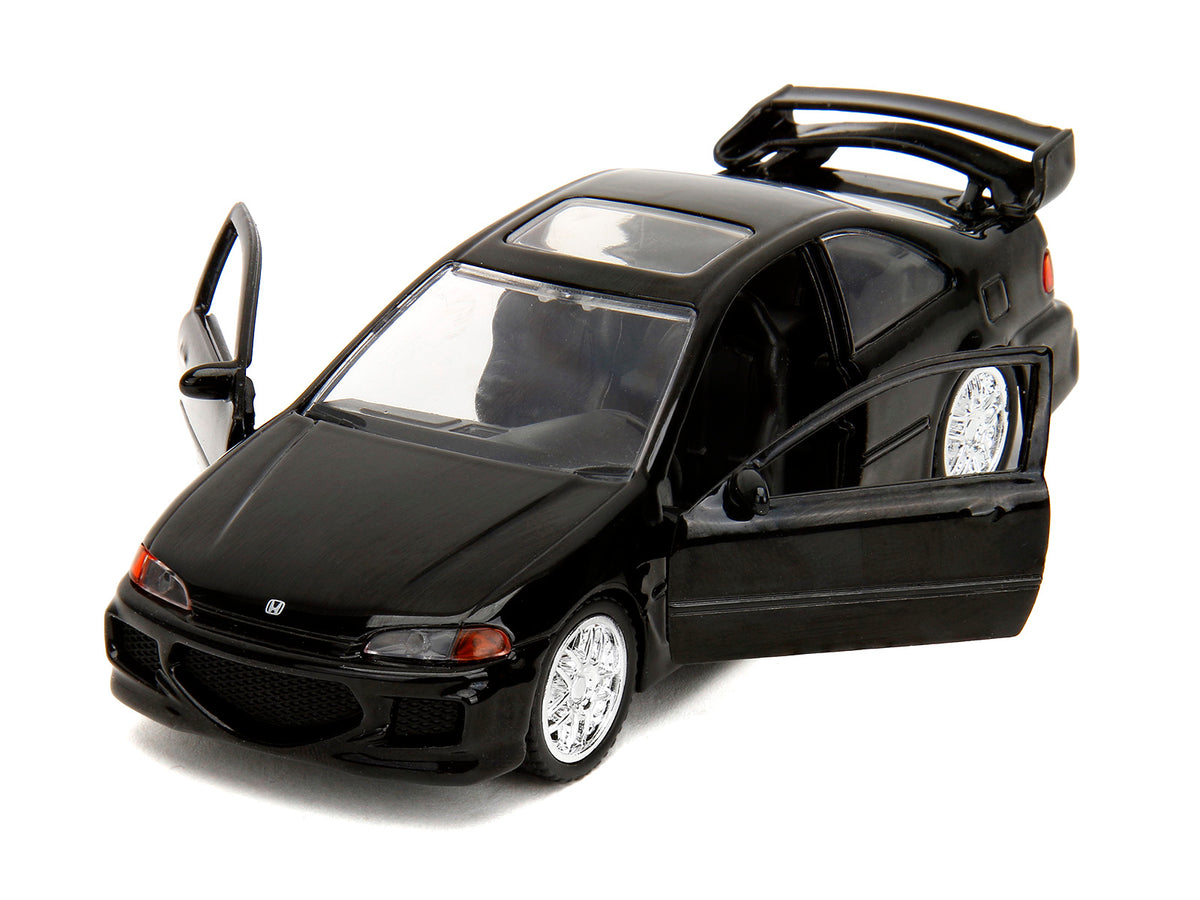 Heist Honda Civic EJ1 Black "The Fast and the Furious" (2001) Movie "Fast & Furious" Series 1/32 Diecast Model Car by Jada - image 2