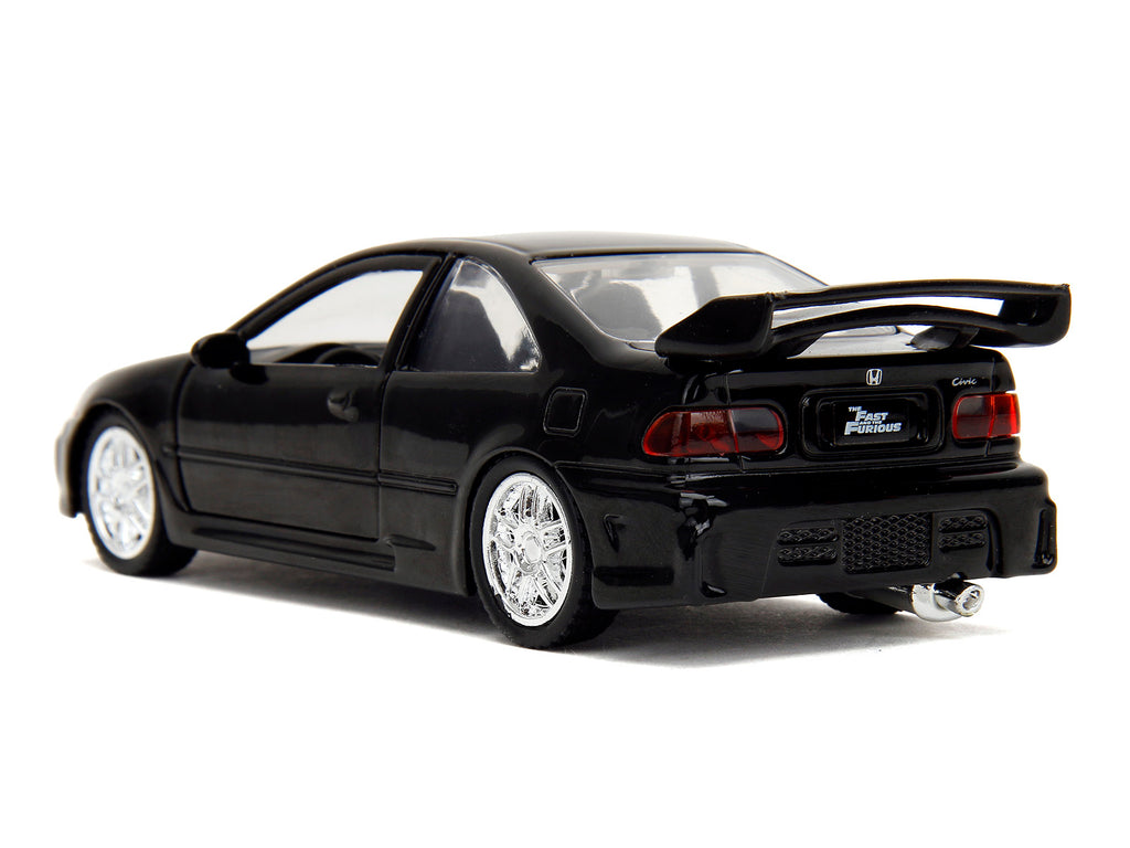 Heist Honda Civic EJ1 Black "The Fast and the Furious" (2001) Movie "Fast & Furious" Series 1/32 Diecast Model Car by Jada - image 5