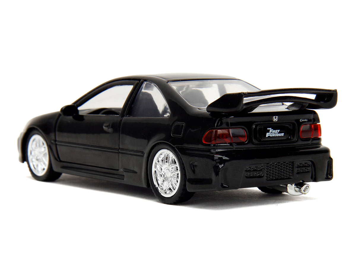 Heist Honda Civic EJ1 Black "The Fast and the Furious" (2001) Movie "Fast & Furious" Series 1/32 Diecast Model Car by Jada - image 5