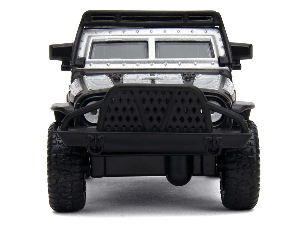 Tej's Jeep Wrangler Custom Silver Metallic with Black Top and Roof Rack "Furious 7" (2015) Movie "25 Years of Fast & Furious" Series 1/32 Diecast Model Car by Jada - image 4