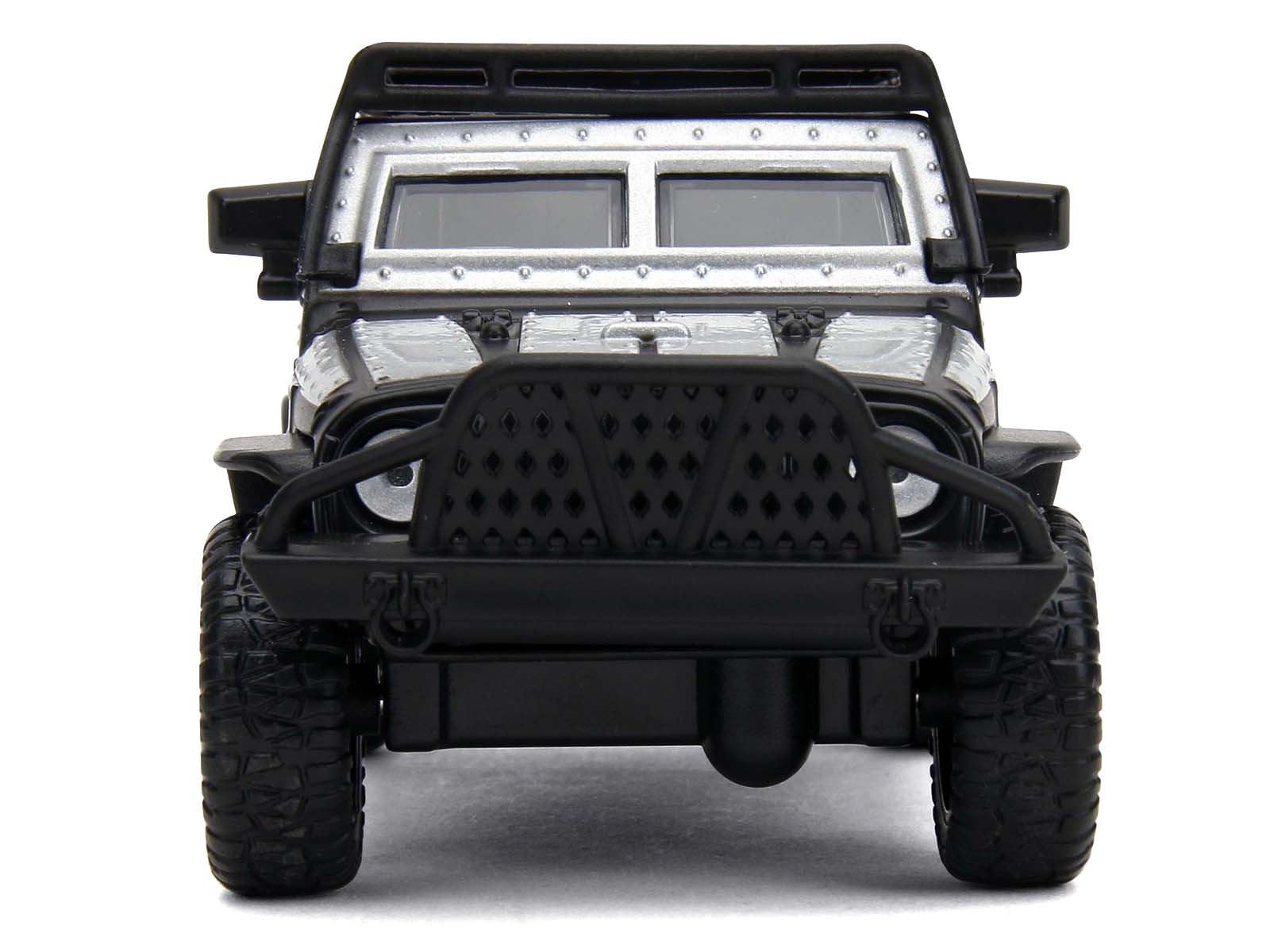 Tej's Jeep Wrangler Custom Silver Metallic with Black Top and Roof Rack "Furious 7" (2015) Movie "25 Years of Fast & Furious" Series 1/32 Diecast Model Car by Jada - image 4