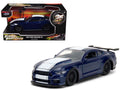 2016 Ford Mustang GT Dark Blue Metallic with White Stripe "F9" (2021) Movie "25 Years of Fast & Furious" Series 1/32 Diecast Model Car by Jada