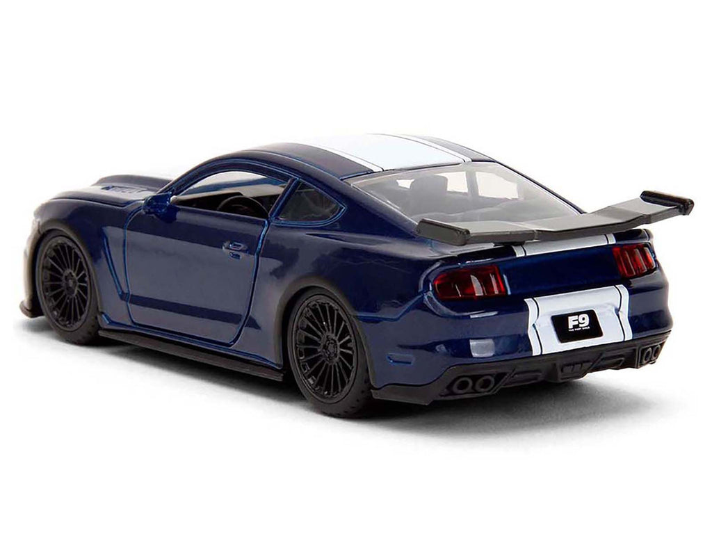 2016 Ford Mustang GT Dark Blue Metallic with White Stripe "F9" (2021) Movie "25 Years of Fast & Furious" Series 1/32 Diecast Model Car by Jada - image 5