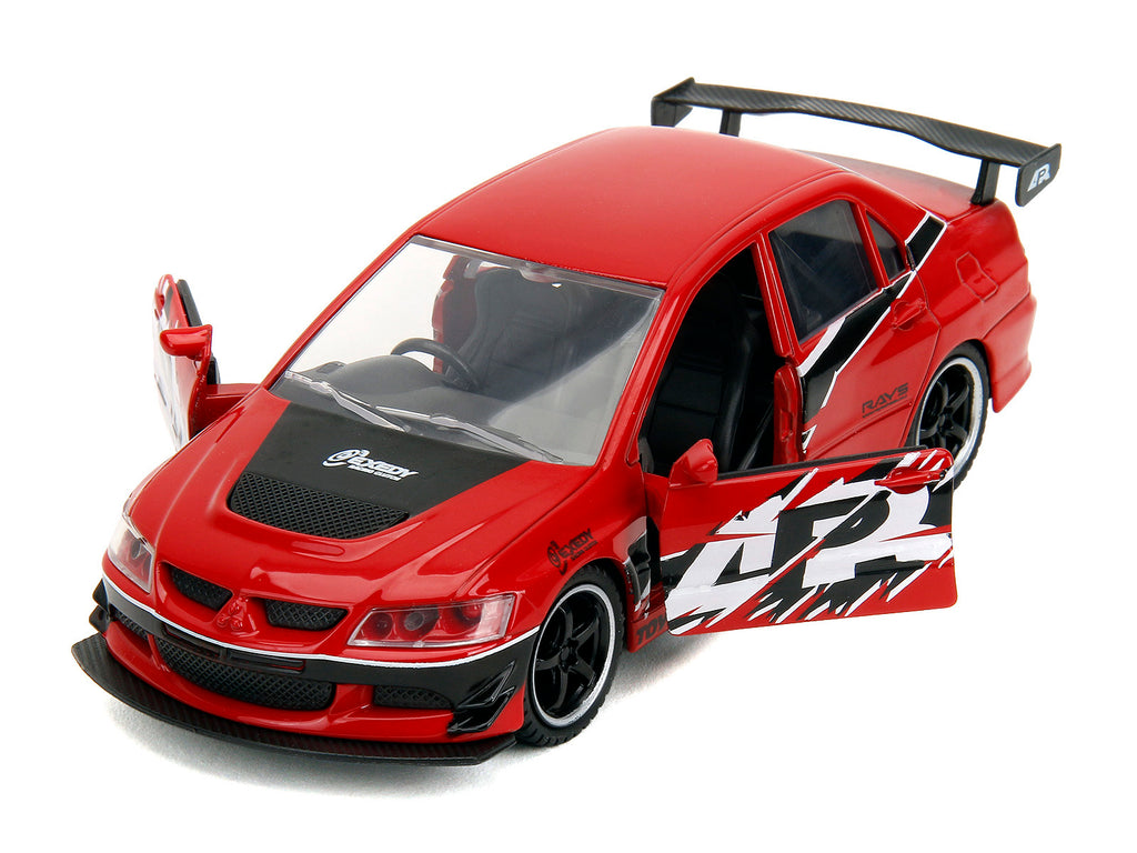 Mitsubishi Lancer Evolution IX Red with Graphics "The Fast and the Furious: Tokyo Drift" (2006) Movie "Fast & Furious" Series 1/32 Diecast Model Car by Jada - image 2