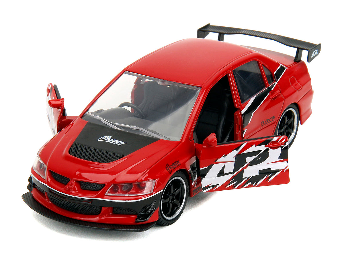 Mitsubishi Lancer Evolution IX Red with Graphics "The Fast and the Furious: Tokyo Drift" (2006) Movie "Fast & Furious" Series 1/32 Diecast Model Car by Jada - image 2