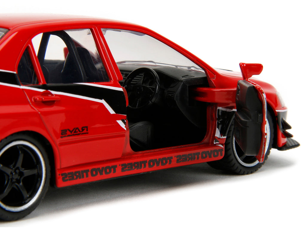 Mitsubishi Lancer Evolution IX Red with Graphics "The Fast and the Furious: Tokyo Drift" (2006) Movie "Fast & Furious" Series 1/32 Diecast Model Car by Jada - image 3