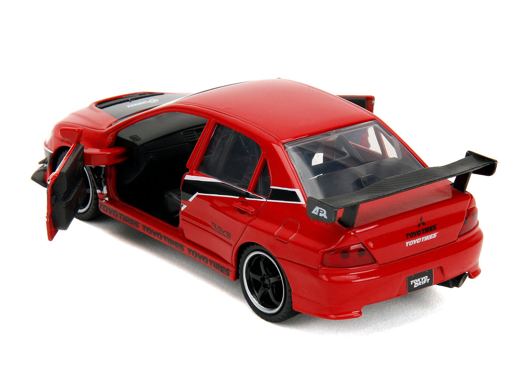 Mitsubishi Lancer Evolution IX Red with Graphics "The Fast and the Furious: Tokyo Drift" (2006) Movie "Fast & Furious" Series 1/32 Diecast Model Car by Jada - image 4