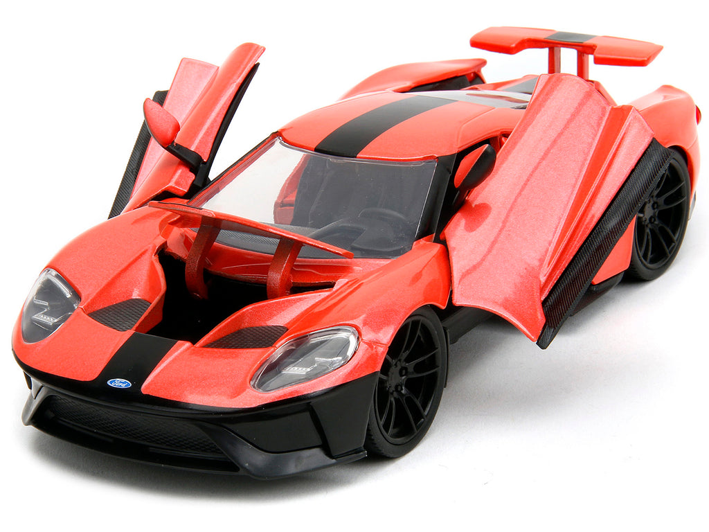 2017 Ford GT Light Red Metallic with Black Stripe "Pink Slips" Series 1/24 Diecast Model Car by Jada - image 2