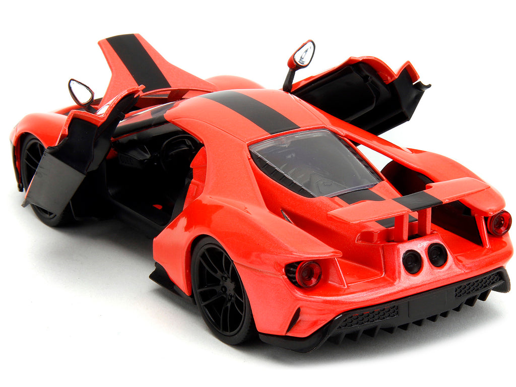 2017 Ford GT Light Red Metallic with Black Stripe "Pink Slips" Series 1/24 Diecast Model Car by Jada - image 4