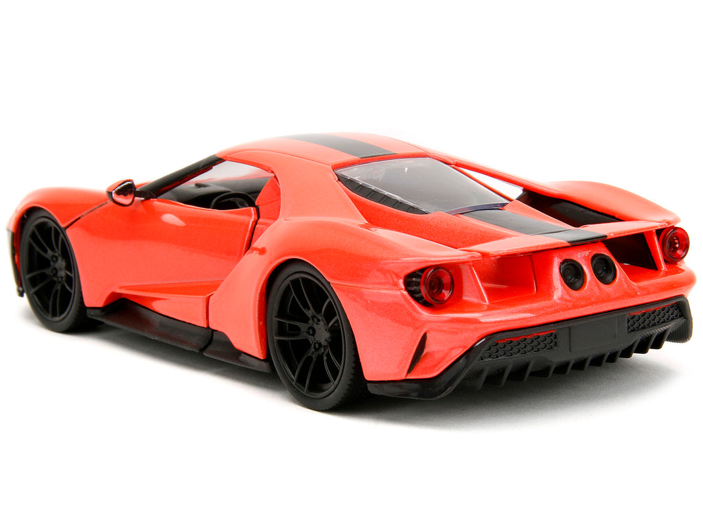 2017 Ford GT Light Red Metallic with Black Stripe "Pink Slips" Series 1/24 Diecast Model Car by Jada - image 5