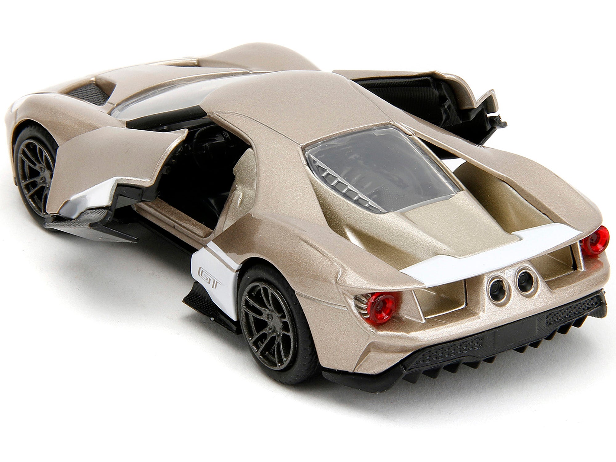 2017 Ford GT Gold Metallic with White Accents "Pink Slips" Series 1/32 Diecast Model Car by Jada - image 4