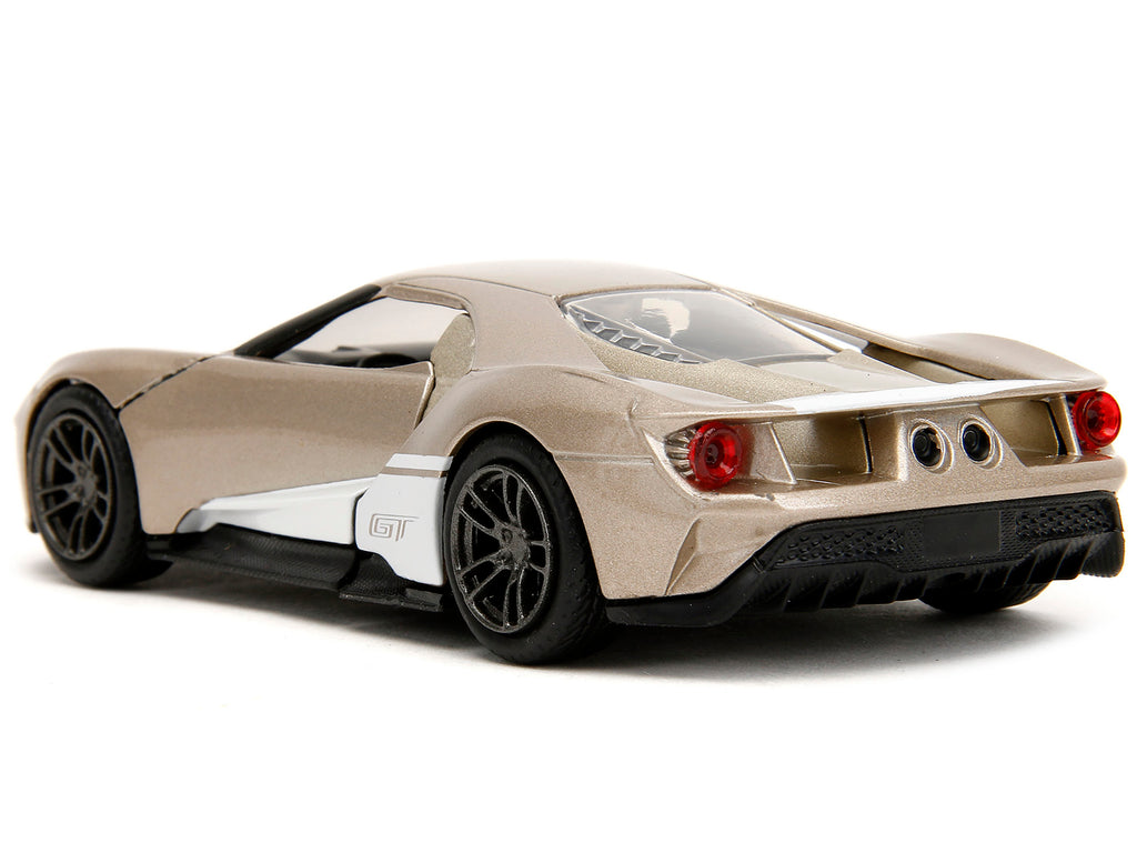 2017 Ford GT Gold Metallic with White Accents "Pink Slips" Series 1/32 Diecast Model Car by Jada - image 5