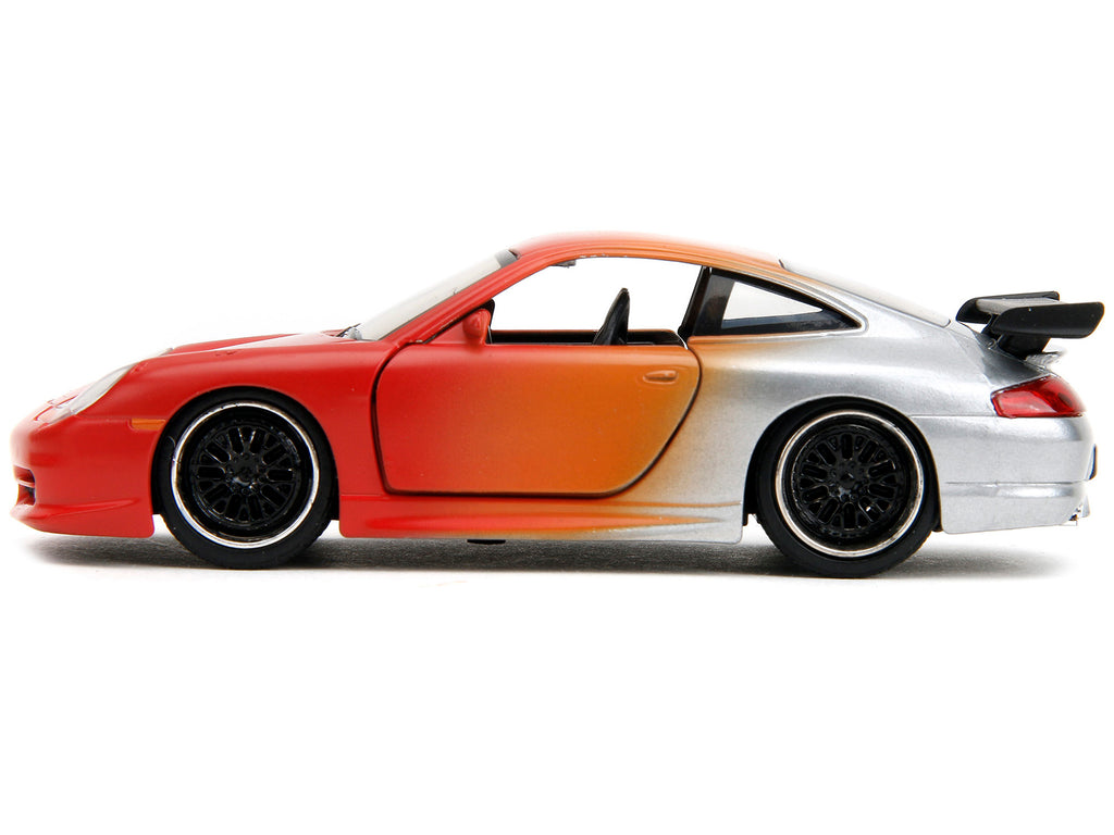 Porsche 911 GT3 RS Matt Orange and Silver Metallic "Pink Slips" Series 1/32 Diecast Model Car by Jada - image 3