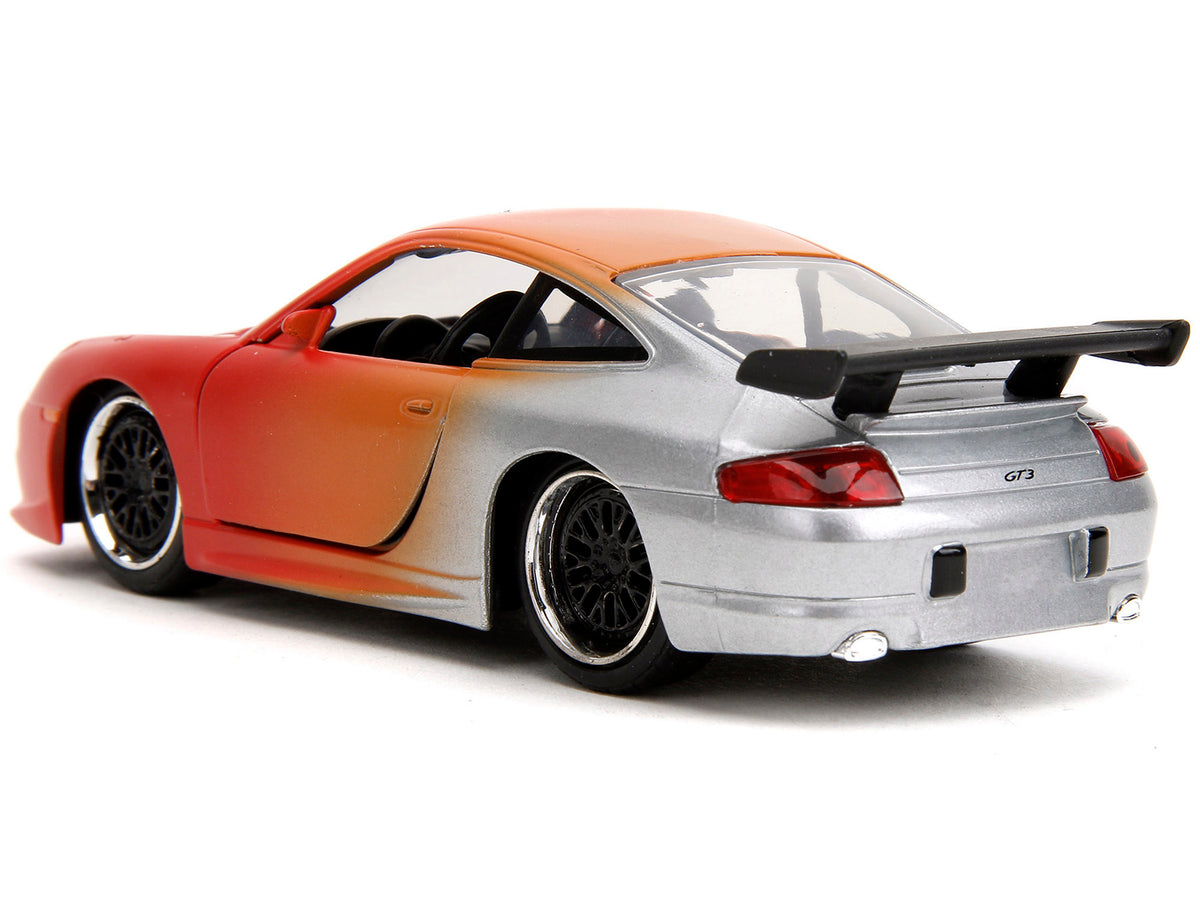 Porsche 911 GT3 RS Matt Orange and Silver Metallic "Pink Slips" Series 1/32 Diecast Model Car by Jada - image 5