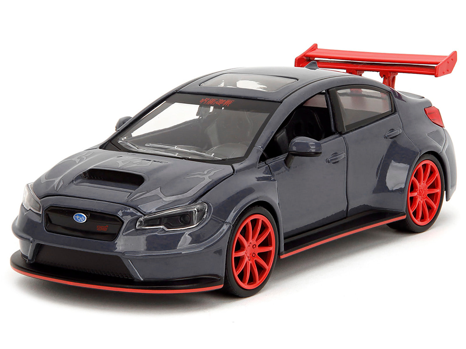 2016 Subaru WRX STI Widebody Dark Blue and Yuji Itadori Diecast Figure "Jujutsu Kaisen" (2020–2023) TV Series "Anime Hollywood Rides" Series 1/24 Diecast Model Car by Jada - image 5