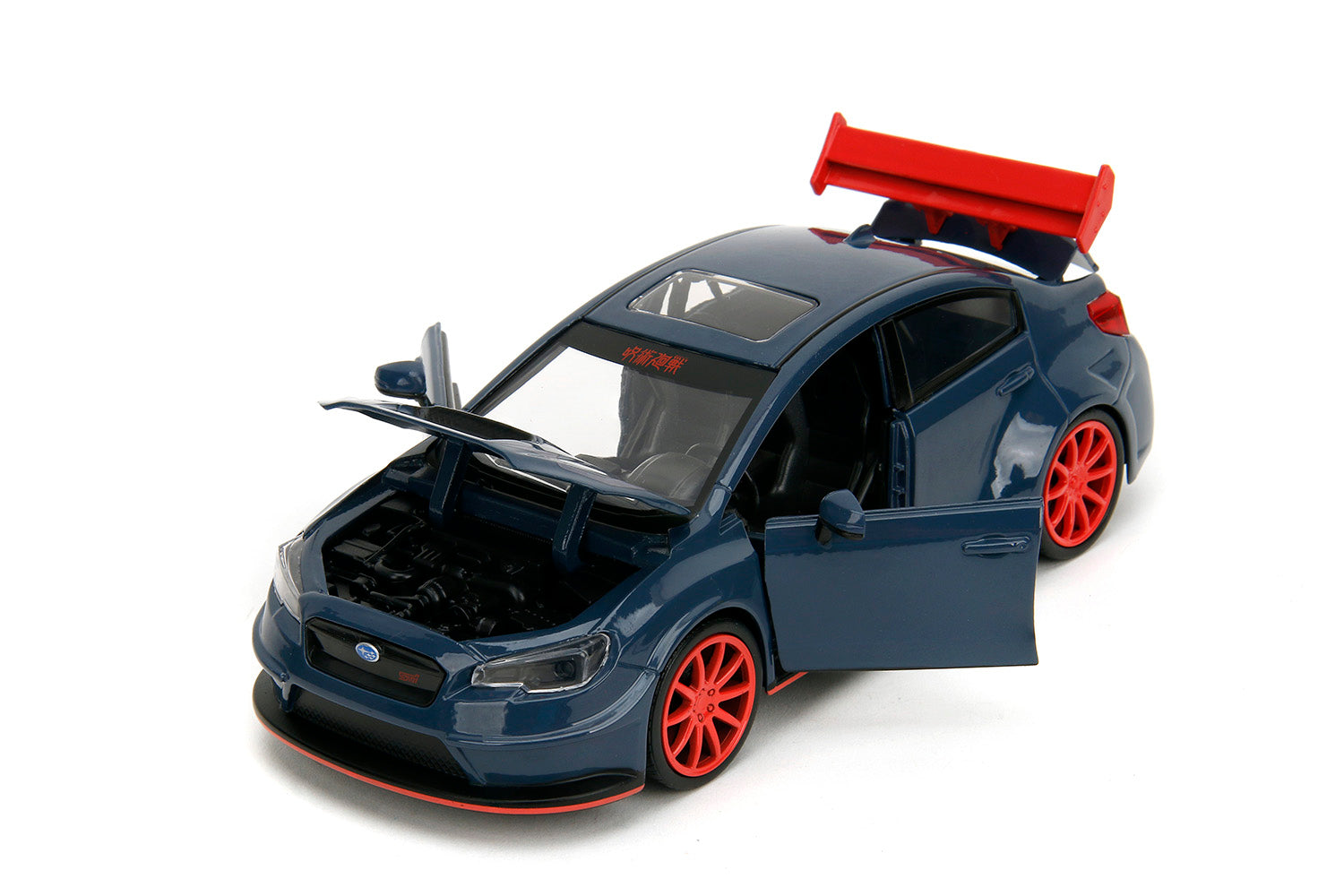 2016 Subaru WRX STI Widebody Dark Blue and Yuji Itadori Diecast Figure "Jujutsu Kaisen" (2020–2023) TV Series "Anime Hollywood Rides" Series 1/24 Diecast Model Car by Jada - image 2