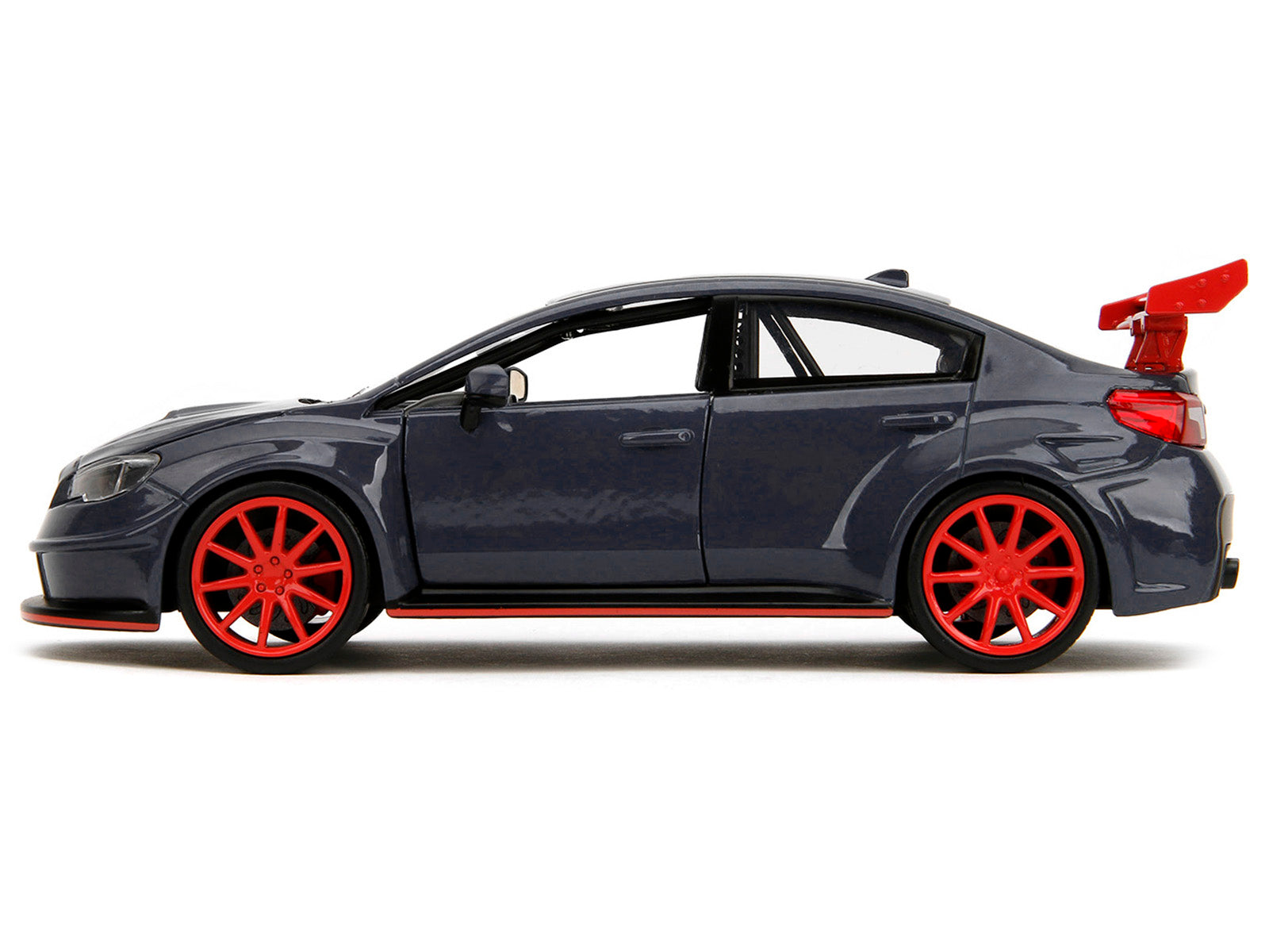 2016 Subaru WRX STI Widebody Dark Blue and Yuji Itadori Diecast Figure "Jujutsu Kaisen" (2020–2023) TV Series "Anime Hollywood Rides" Series 1/24 Diecast Model Car by Jada - image 3