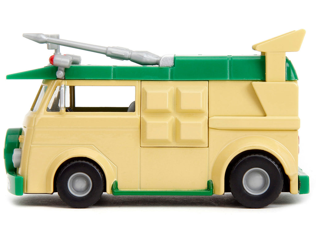 Party Wagon Green and Beige "Teenage Mutant Ninja Turtles" "Hollywood Rides" Series Diecast Model Car by Jada - image 3