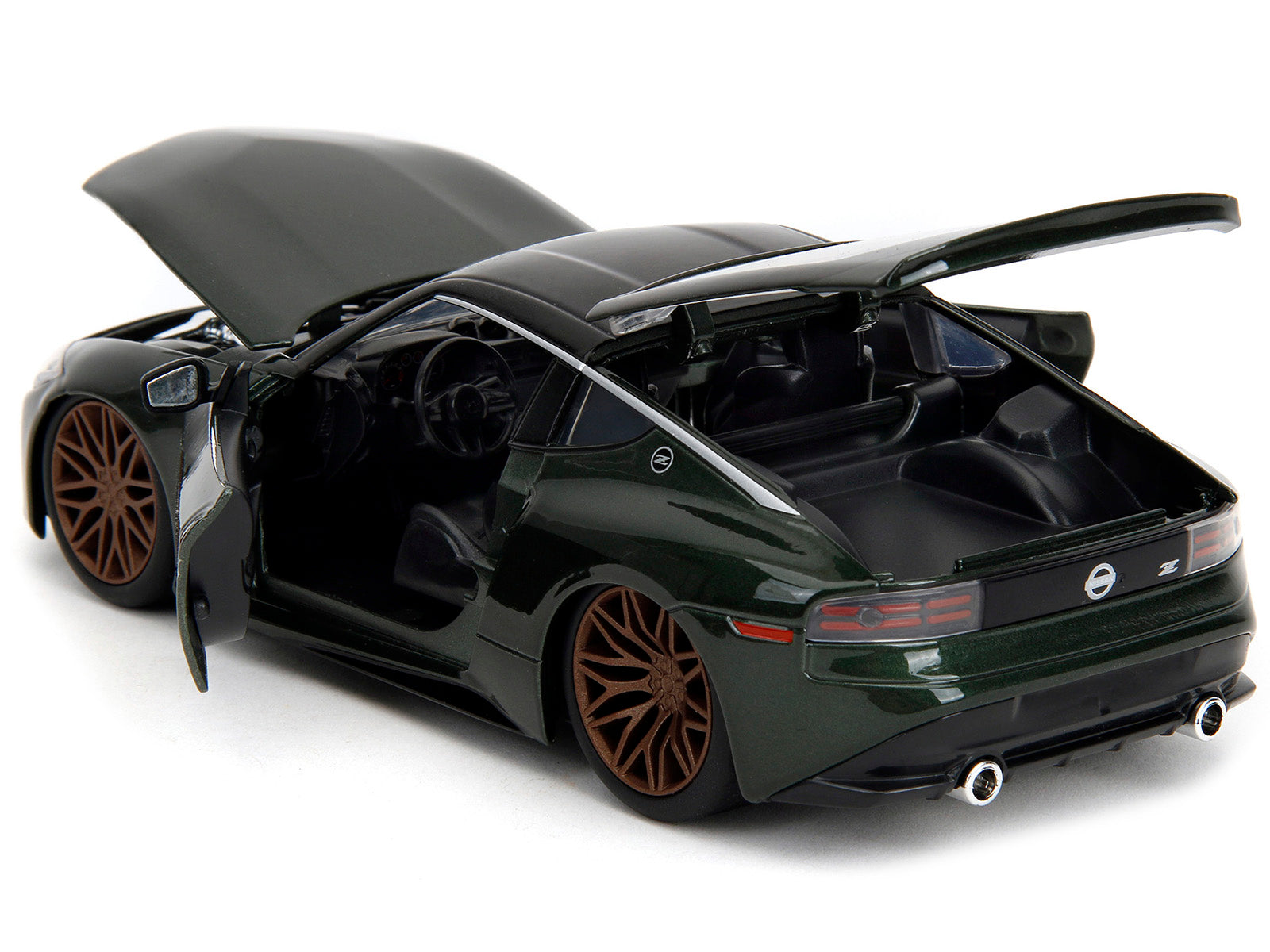 2023 Nissan Z Dark Green Metallic with Black Top "Fast X" (2023) Movie "Fast & Furious" Series 1/24 Diecast Model Car by Jada - image 4