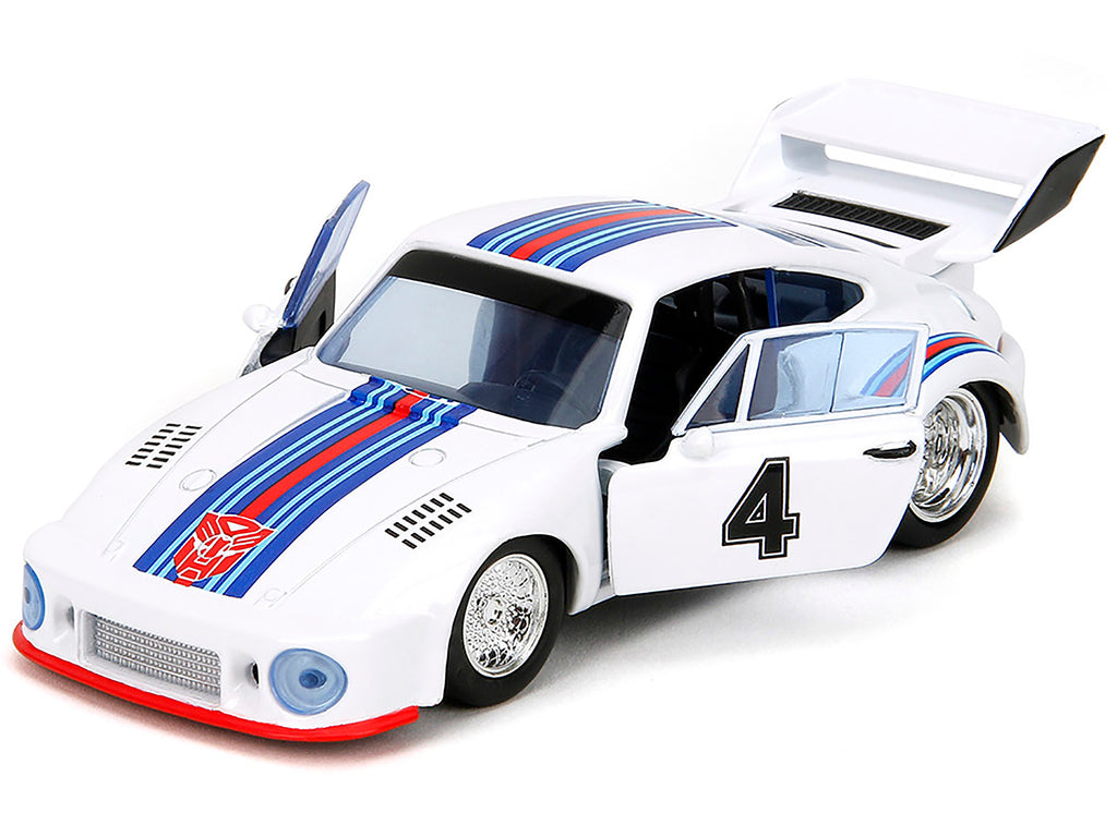 Porsche 935 Turbo #4 "Jazz" White with Blue and Red Stripes "Transformers" "Hollywood Rides" Series 1/32 Diecast Model Car by Jada - image 2