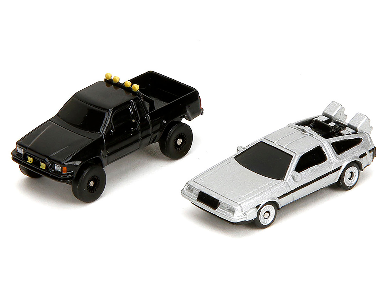 Hill Valley Courthouse Diorama with Black Pickup Truck and Delorean "Back to the Future" (1985) Movie "Nano Scene" Series Model by Jada - image 3