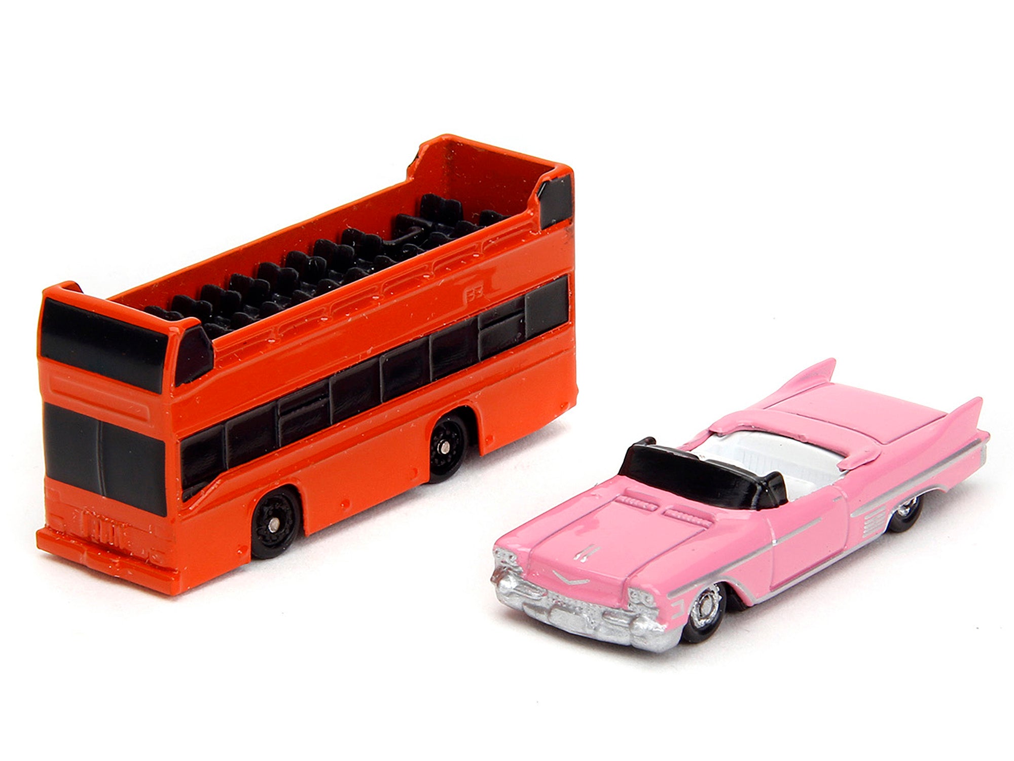 "Hollywood 100" Walk of Fame Diorama with Pink Convertible and Double-Decker Bus "Nano Scene" Series model by Jada - image 2