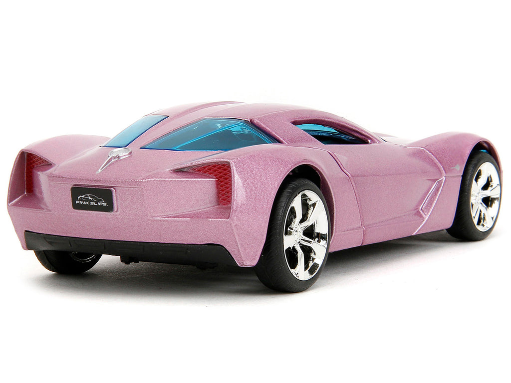 2009 Chevrolet Corvette Stingray Concept Pink Metallic with Blue Tinted Windows "Pink Slips" Series 1/32 Diecast Model Car by Jada - image 5