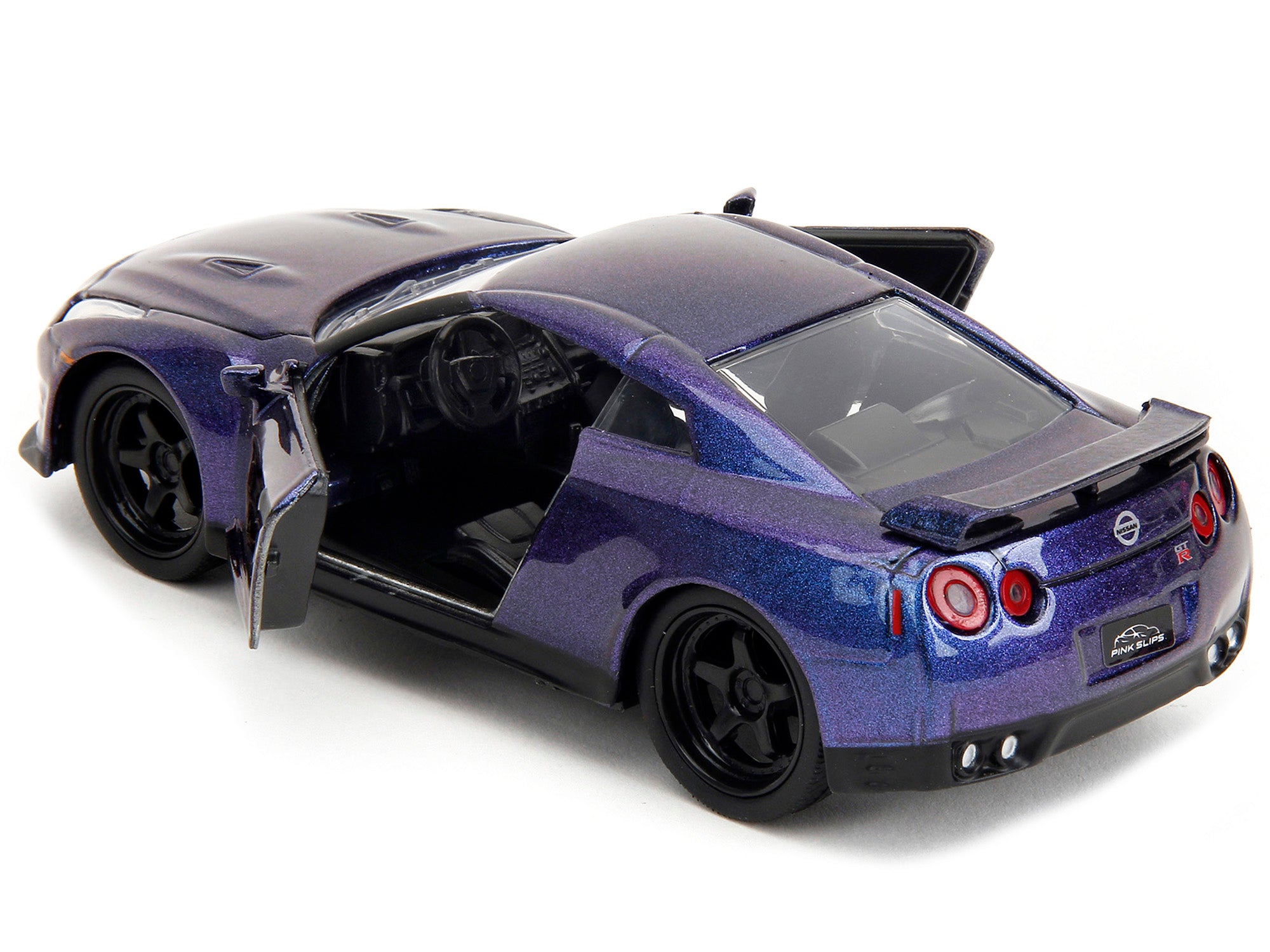 2009 Nissan GT-R (R35) Purple Metallic "Pink Slips" Series 1/32 Diecast Model Car by Jada - image 4