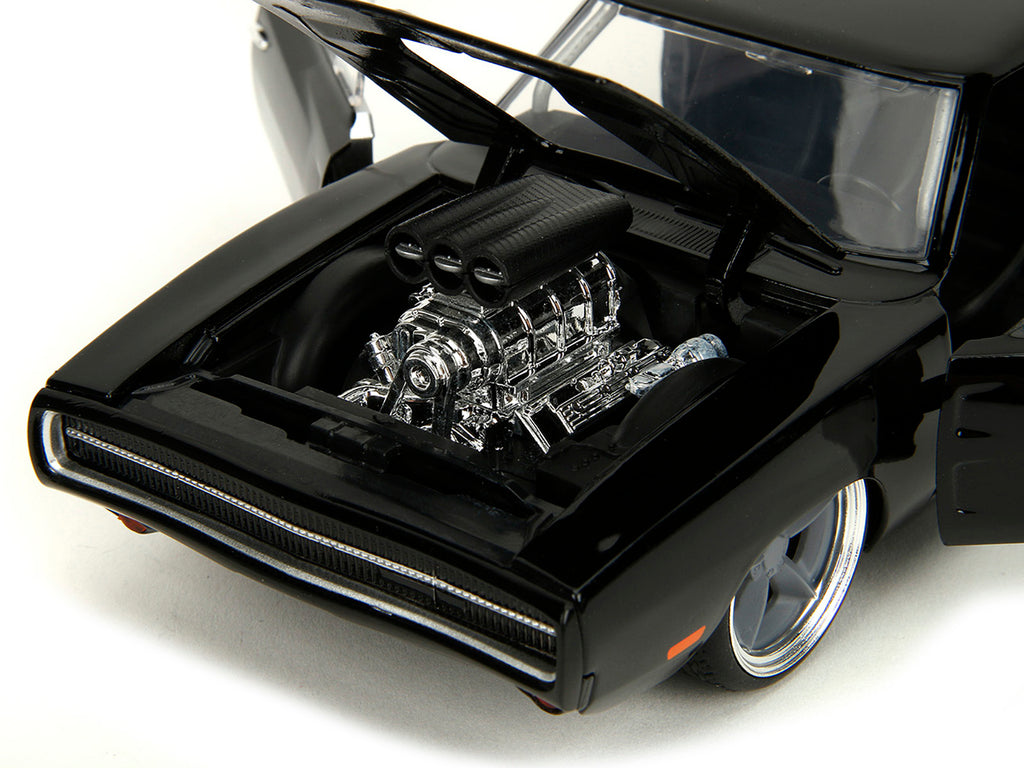 1970 Dodge Charger R/T Black "Fast X" (2023) Movie "Fast & Furious" Series 1/24 Diecast Model Car by Jada - image 3