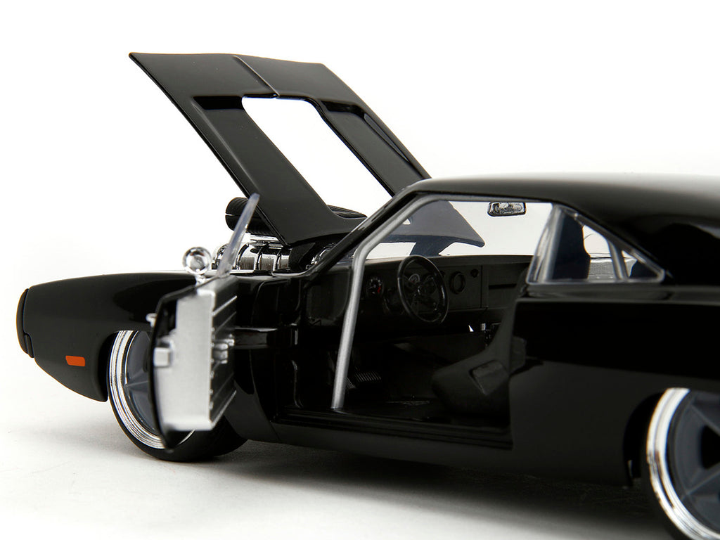 1970 Dodge Charger R/T Black "Fast X" (2023) Movie "Fast & Furious" Series 1/24 Diecast Model Car by Jada - image 5
