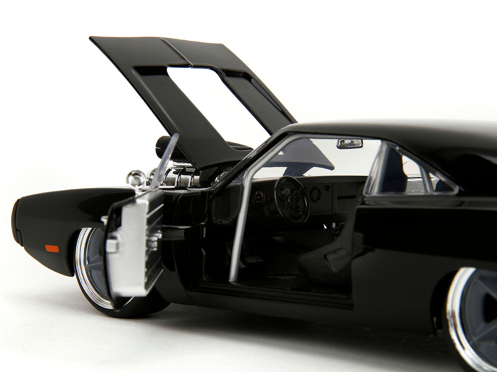 1970 Dodge Charger R/T Black "Fast X" (2023) Movie "Fast & Furious" Series 1/24 Diecast Model Car by Jada - image 5