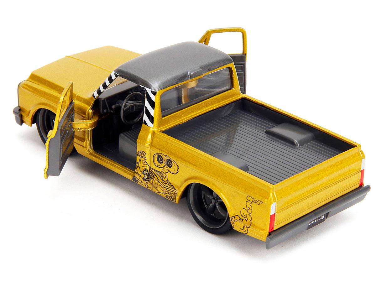 1972 Chevrolet Cheyenne Pickup Truck Gold Metallic with Gray Top "Wall-E" (2008) Movie "Hollywood Rides" Series 1/32 Diecast Model Car by Jada - image 4