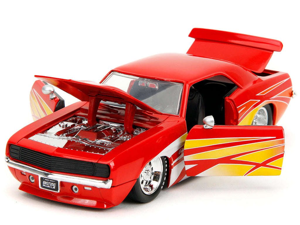 1969 Chevrolet Camaro Red with Graphics "BigTime Muscle" Series 1/24 Diecast Model Car by Jada - image 2