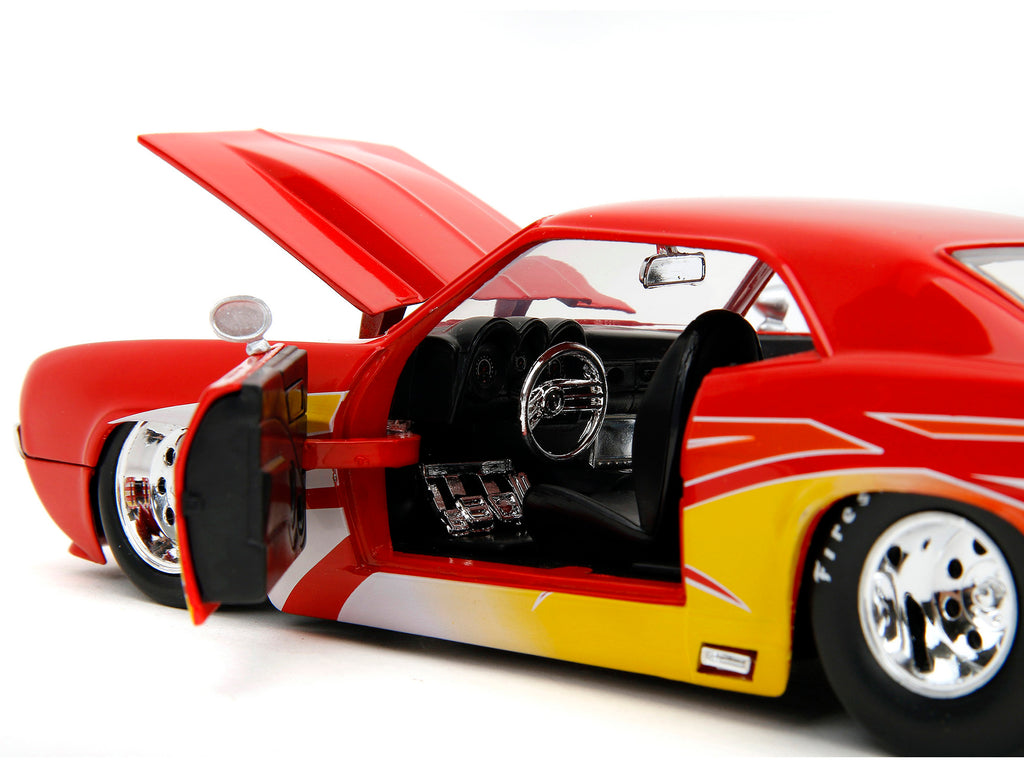 1969 Chevrolet Camaro Red with Graphics "BigTime Muscle" Series 1/24 Diecast Model Car by Jada - image 3