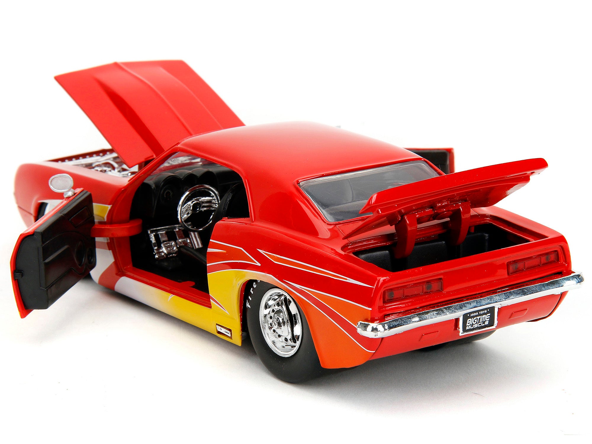1969 Chevrolet Camaro Red with Graphics "BigTime Muscle" Series 1/24 Diecast Model Car by Jada - image 4