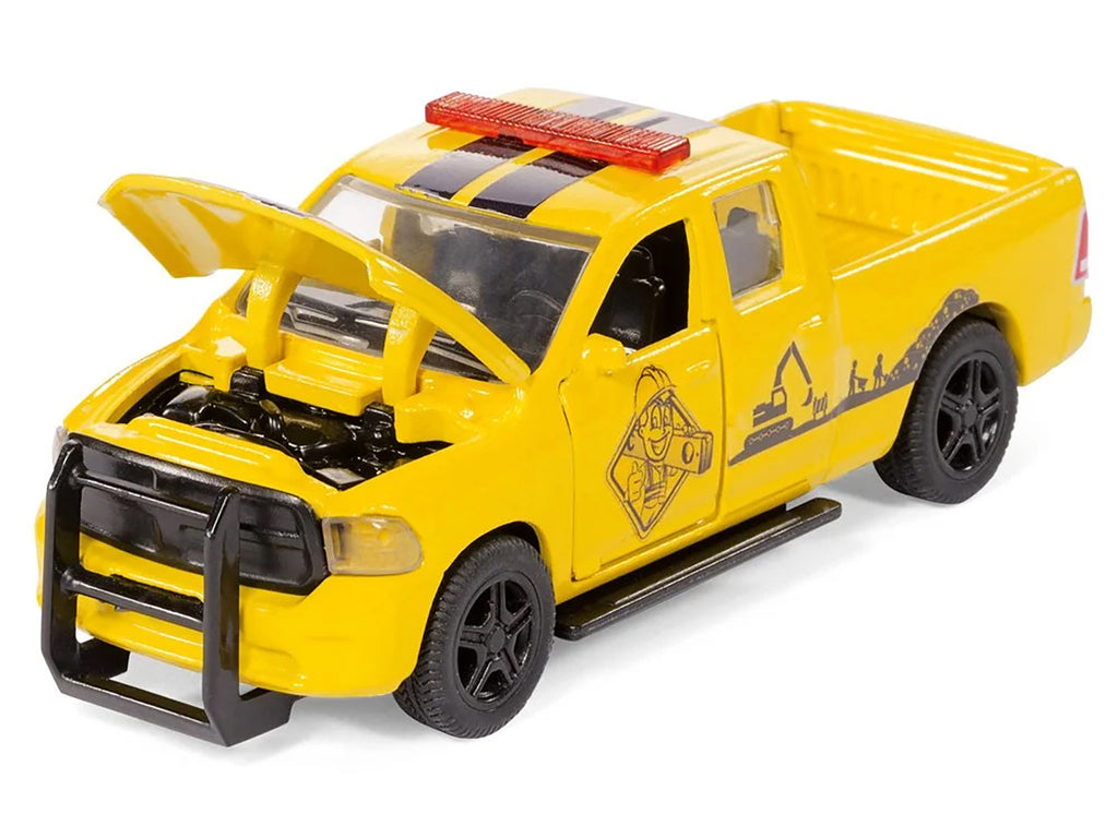 Ram 1500 Pickup Truck Yellow with Compressor Trailer and Worker Figure with Accessories Set 1/50 Diecast Models by Siku - image 4