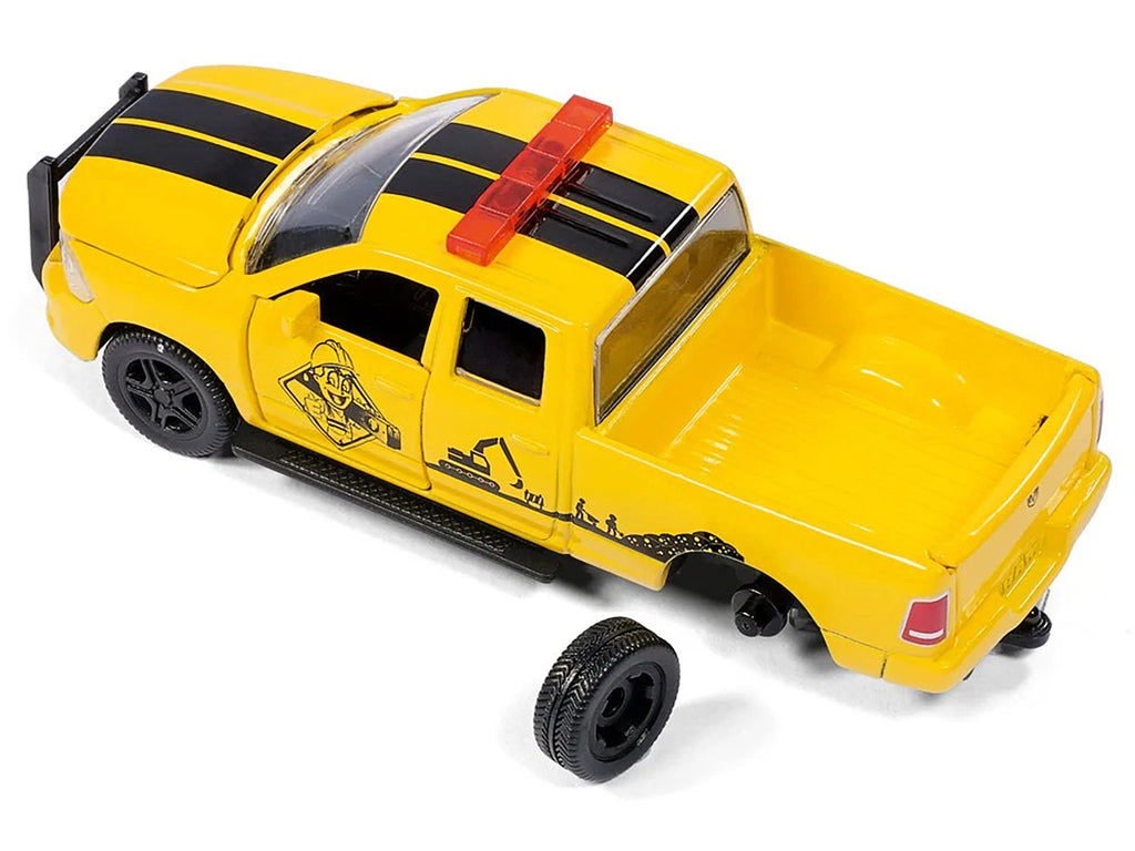 Ram 1500 Pickup Truck Yellow with Compressor Trailer and Worker Figure with Accessories Set 1/50 Diecast Models by Siku - image 5
