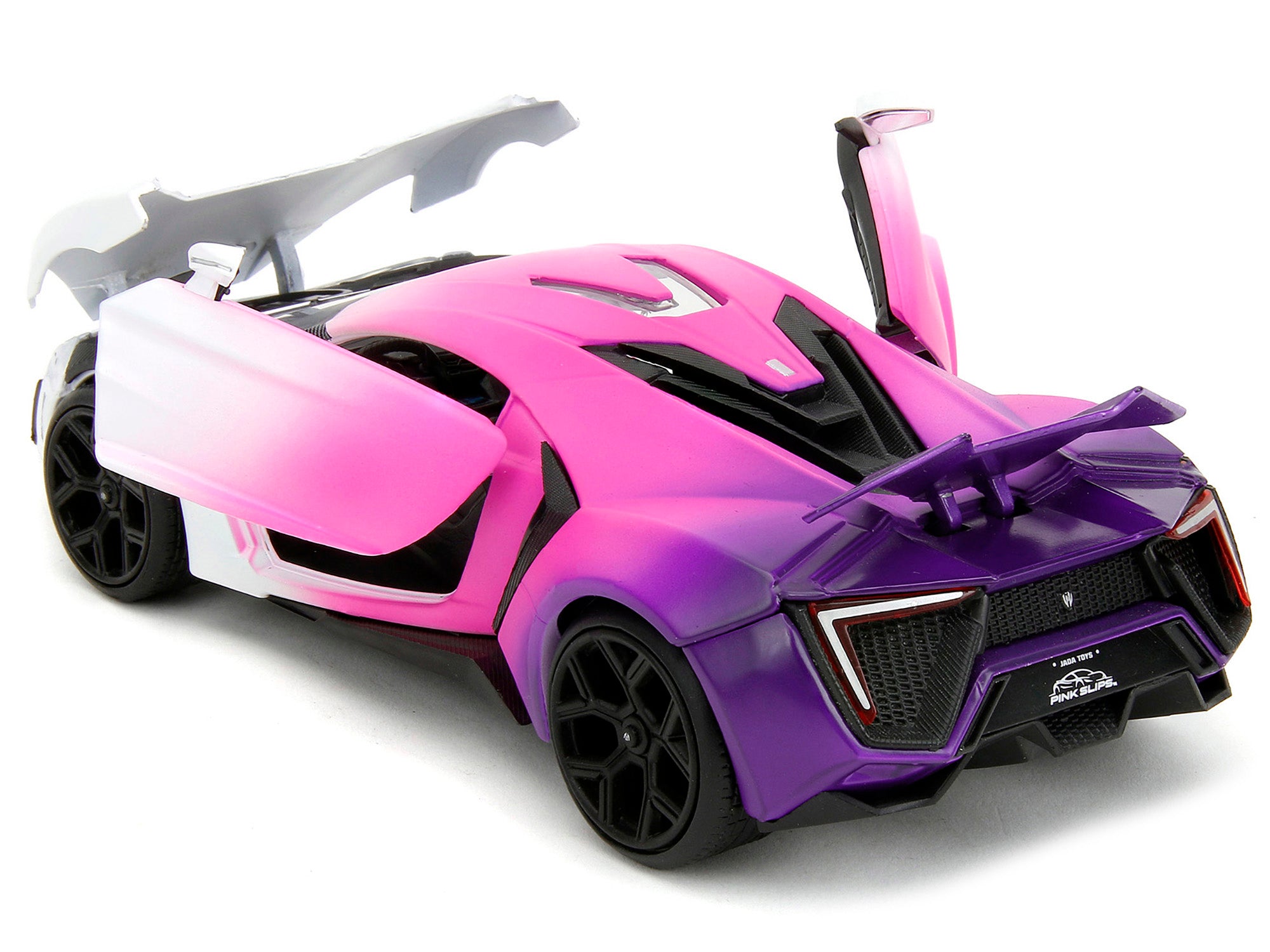 Lykan Hypersport White Pink and Purple Gradient "Pink Slips" Series 1/24 Diecast Model Car by Jada - image 4