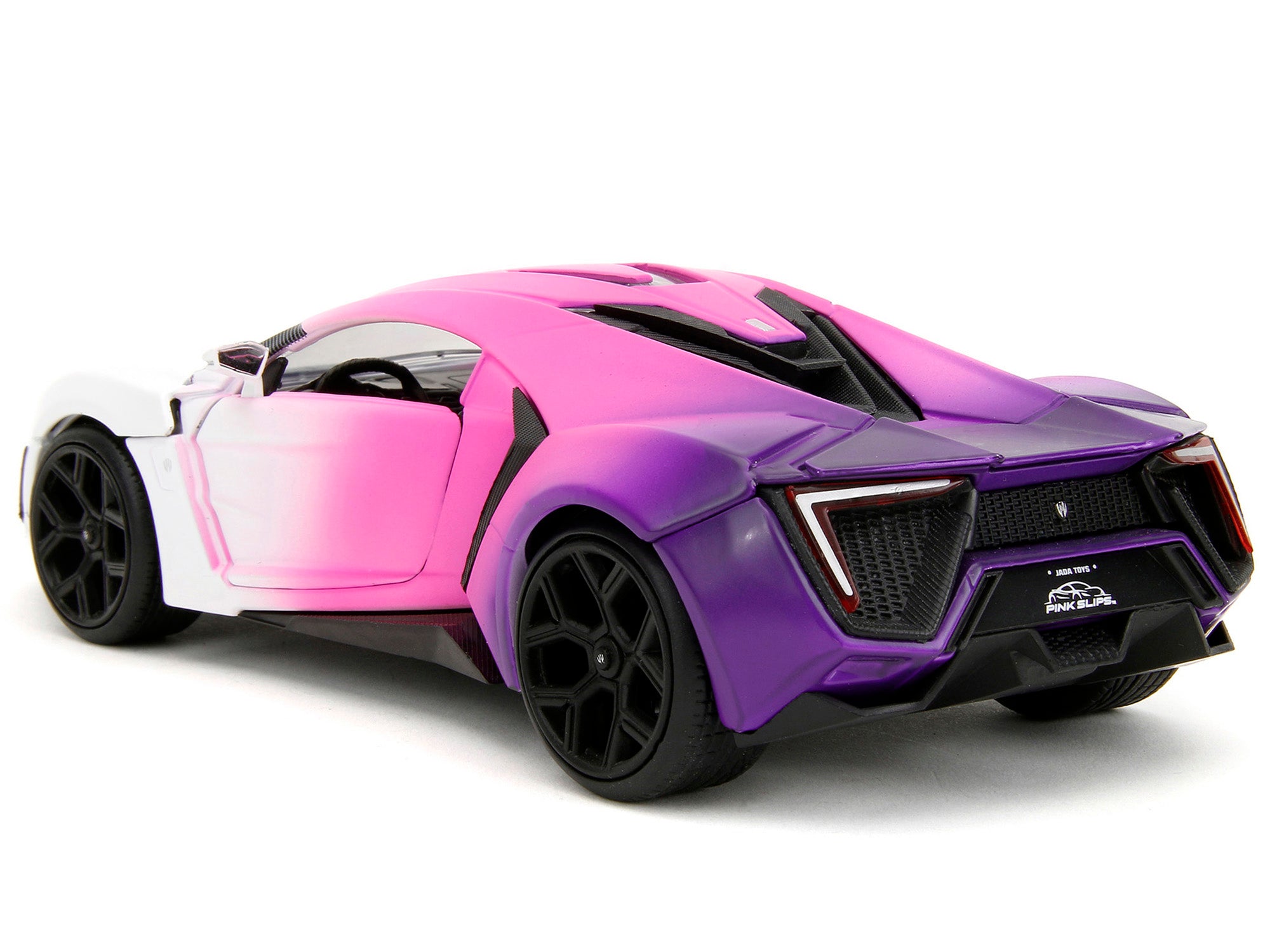 Lykan Hypersport White Pink and Purple Gradient "Pink Slips" Series 1/24 Diecast Model Car by Jada - image 5