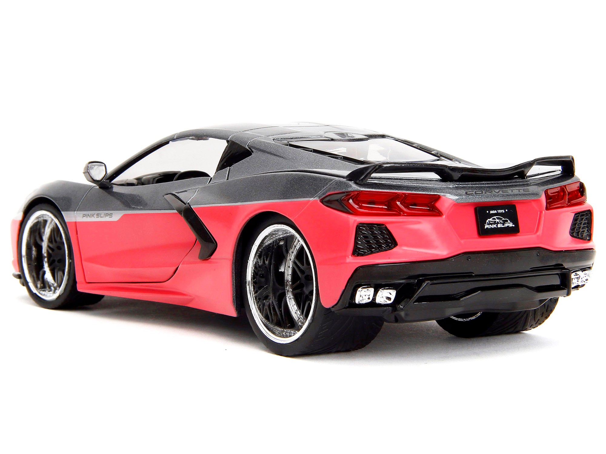 2020 Chevrolet Corvette Gray Metallic and Pink "Pink Slips" Series 1/24 Diecast Model Car by Jada - image 5