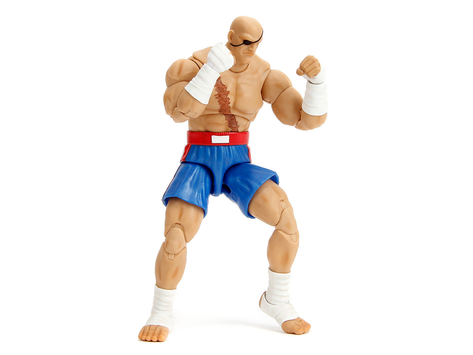 Sagat 7.5" Moveable Figure with Accessories and Alternate Head and Hands "Ultra Street Fighter II: The Final Challengers" (2017) Video Game Model by Jada - image 2