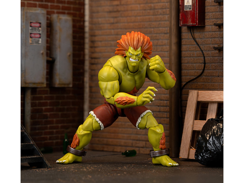 Blanka 7.5" Moveable Figure with Accessories and Alternate Head and Hands "Ultra Street Fighter II: The Final Challengers" (2017) Video Game Model by Jada - image 4