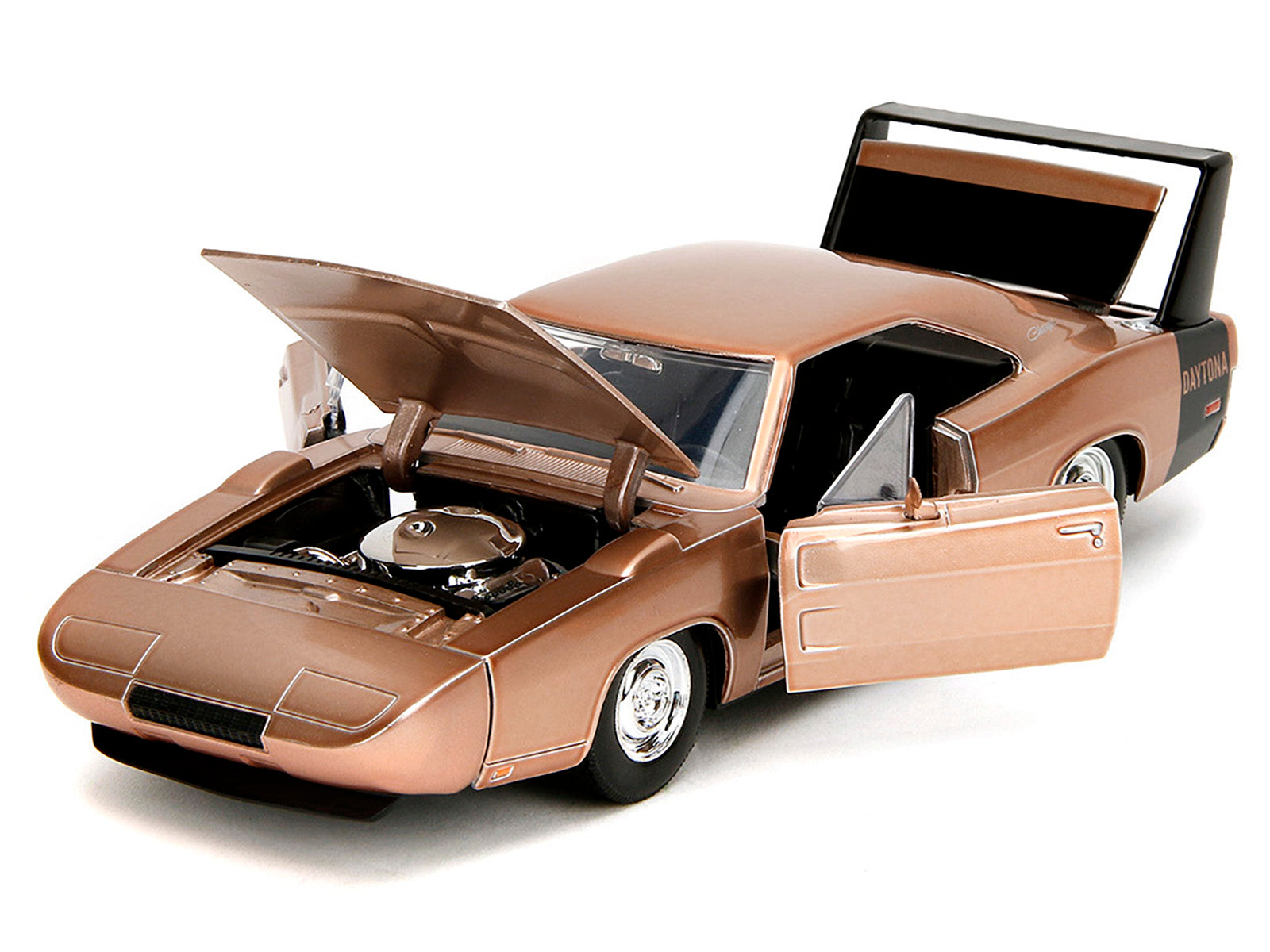 1969 Dodge Charger Daytona Bronze Metallic with Black Tail Stripe "Bigtime Muscle" Series 1/24 Diecast Model Car by Jada - image 2