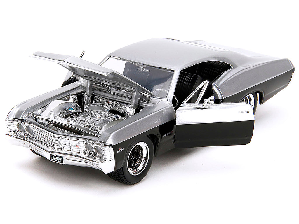 1967 Chevrolet Impala SS Silver Metallic and Black "Bigtime Muscle" Series 1/24 Diecast Model Car by Jada - image 2