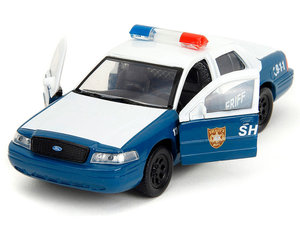 Rick Grimes' Ford Crown Victoria "Sheriff" Blue and White "The Walking Dead" (2010-2022) TV Series "Hollywood Rides" Series 1/32 Diecast Model Car by Jada - image 2