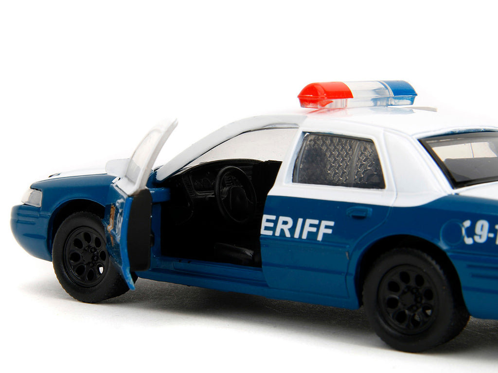 Rick Grimes' Ford Crown Victoria "Sheriff" Blue and White "The Walking Dead" (2010-2022) TV Series "Hollywood Rides" Series 1/32 Diecast Model Car by Jada - image 3