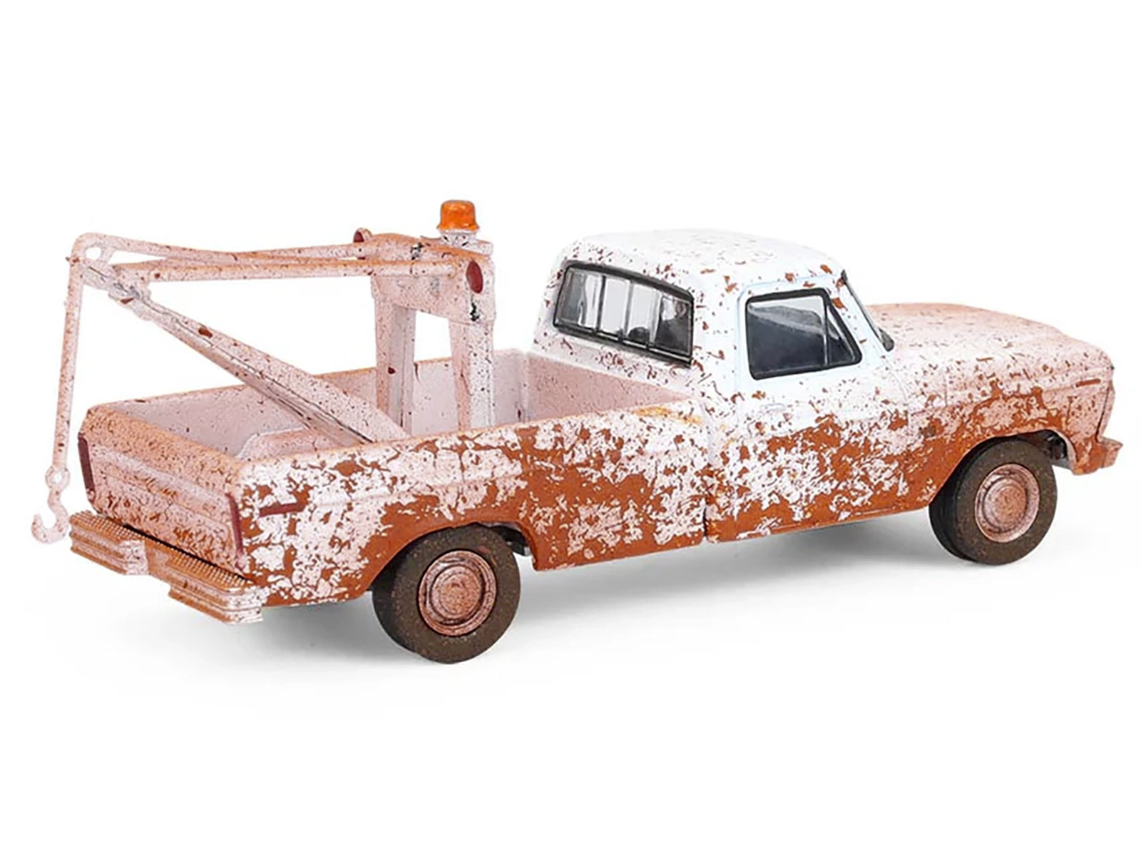 1973 Ford F-100 Tow Truck White (Weathered) "Blue Collar Collection" Series 14 1/64 Diecast Model Car by Greenlight - image 3