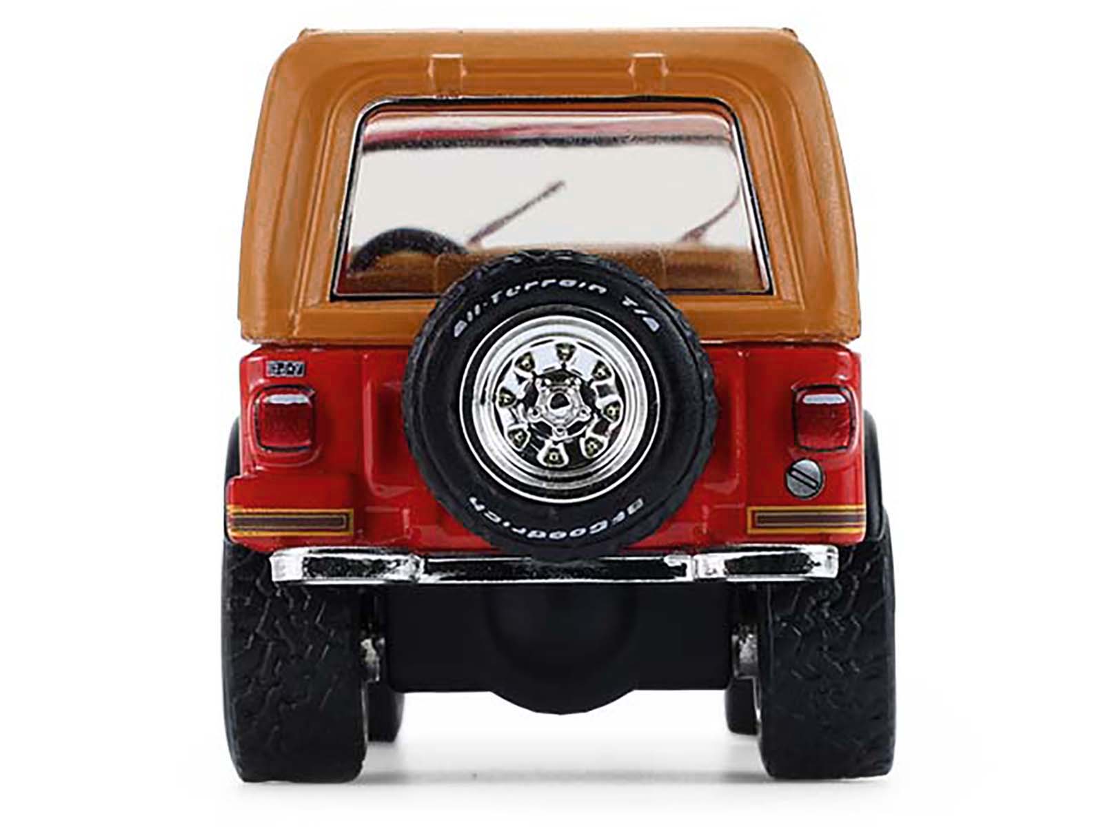 1980 Jeep CJ-7 Laredo Red with Tan Top "All Terrain" Series 17 1/64 Diecast Model Car by Greenlight - image 5