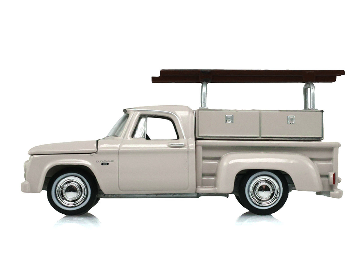 1963 Dodge D-100 Pickup Truck with Ladder Rack Sand Dune White "Blue Collar Collection" Series 15 1/64 Diecast Model Car by Greenlight - image 2